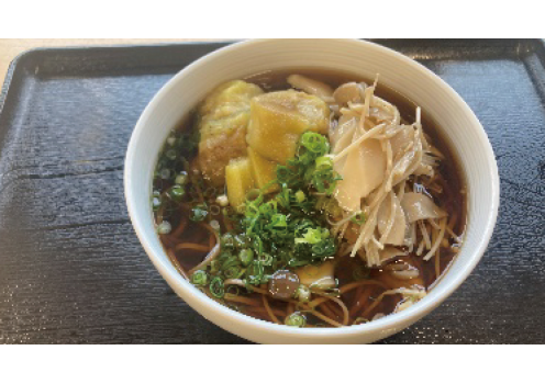 ナスとキノコのぶっかけ蕎麦